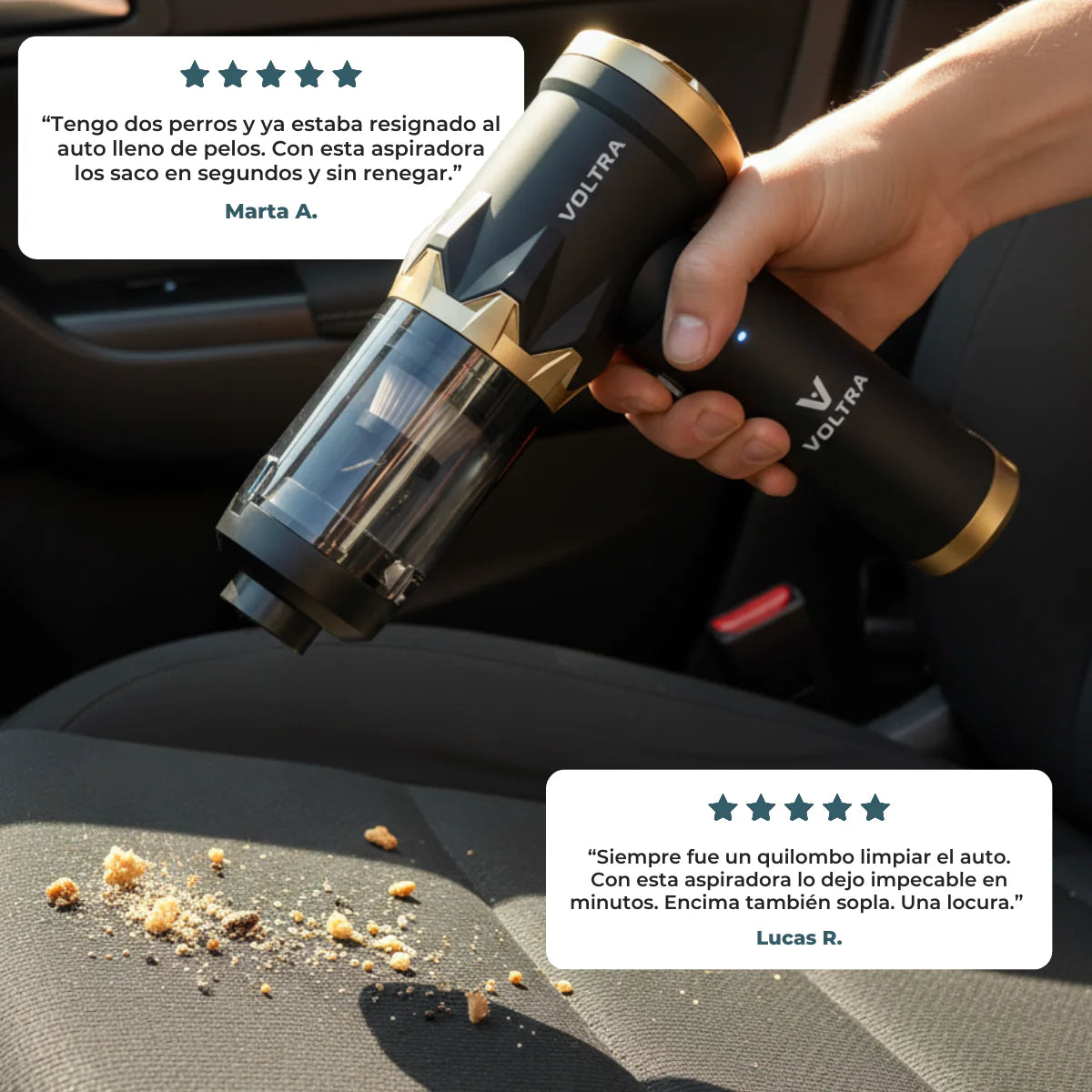 Aspiradora Inalámbrica Voltra® 3 en 1 – 21.000 Pa | 180W | USB-C